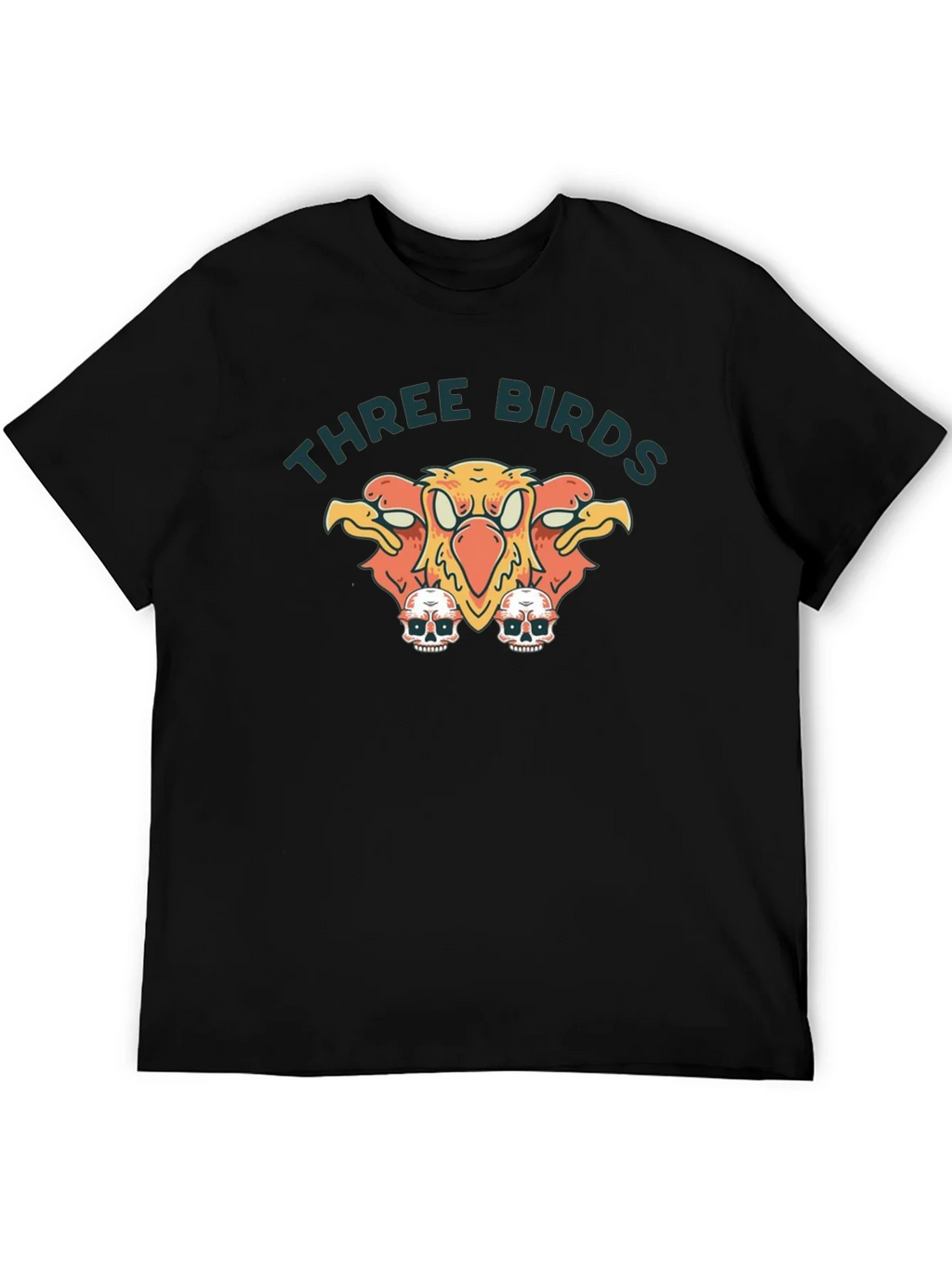 Three Birds Graphic Print Black T-Shirt product image 4