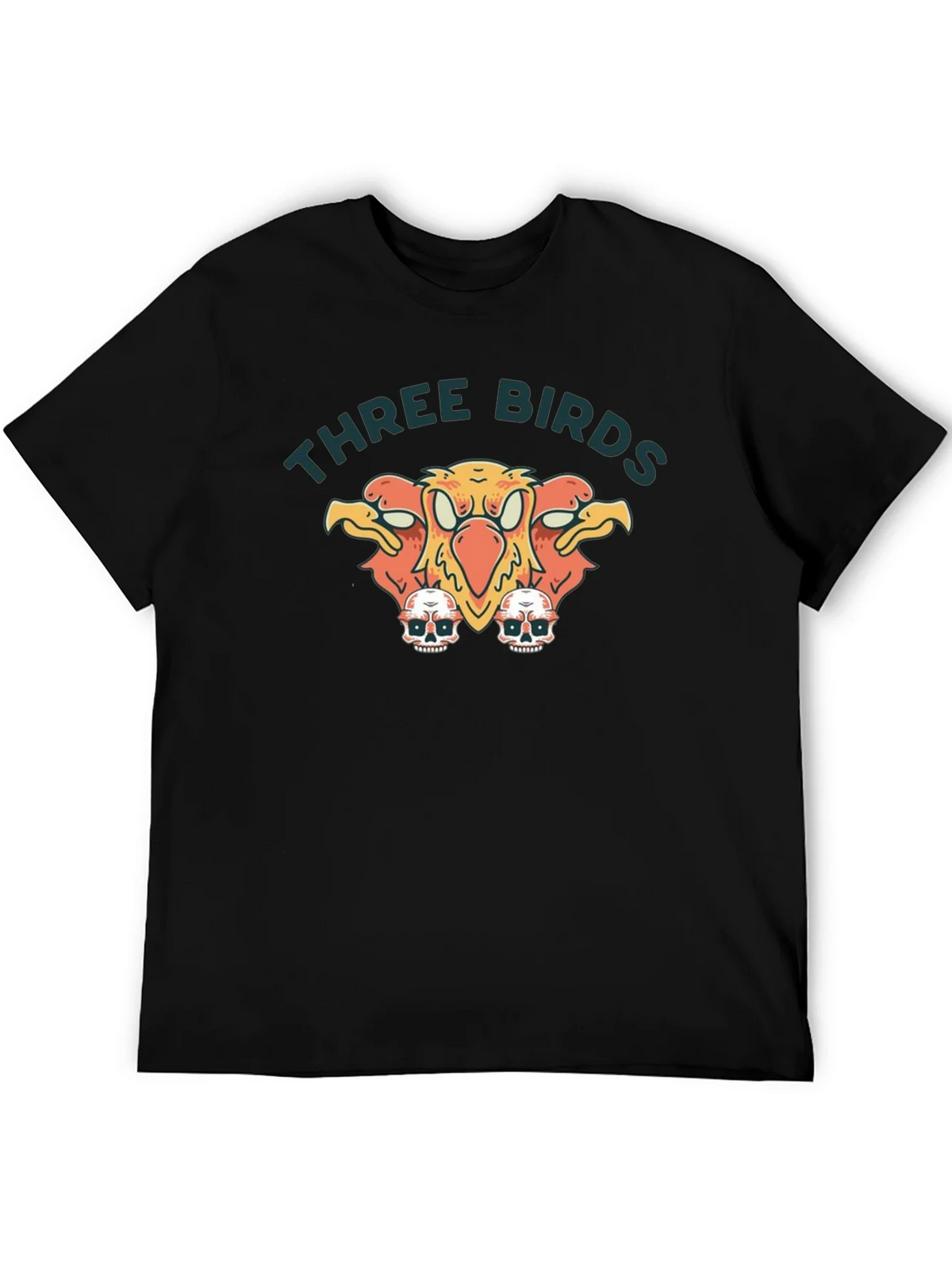 Three Birds Graphic Print Black T-Shirt product image 4