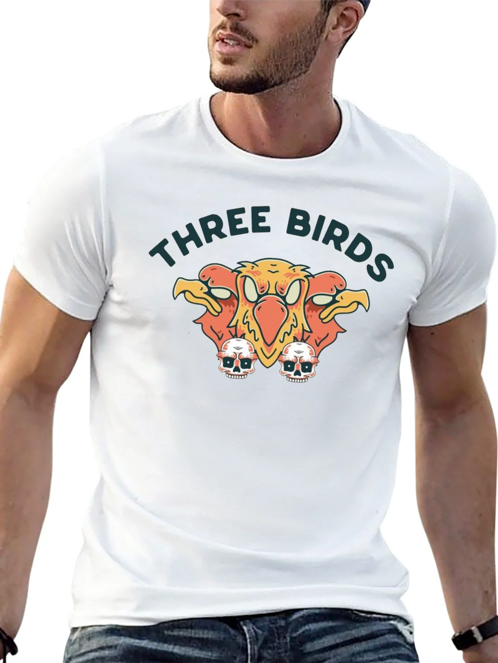 Three Birds Graphic Print Black T-Shirt product image 11