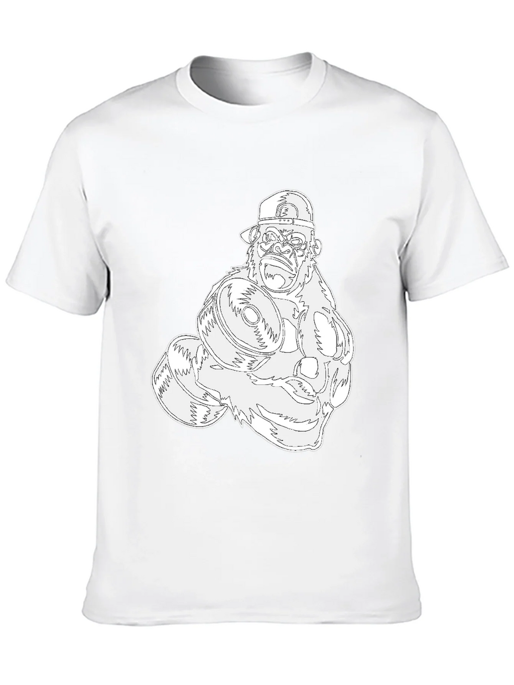 Gorilla Gym Tee: Black Cotton Fitness Shirt product image 9