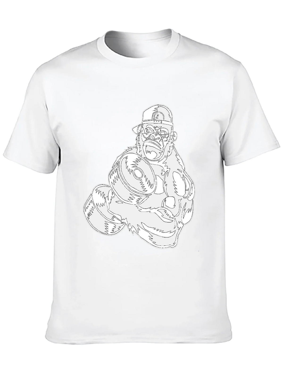 Gorilla Gym Tee: Black Cotton Fitness Shirt product image 9