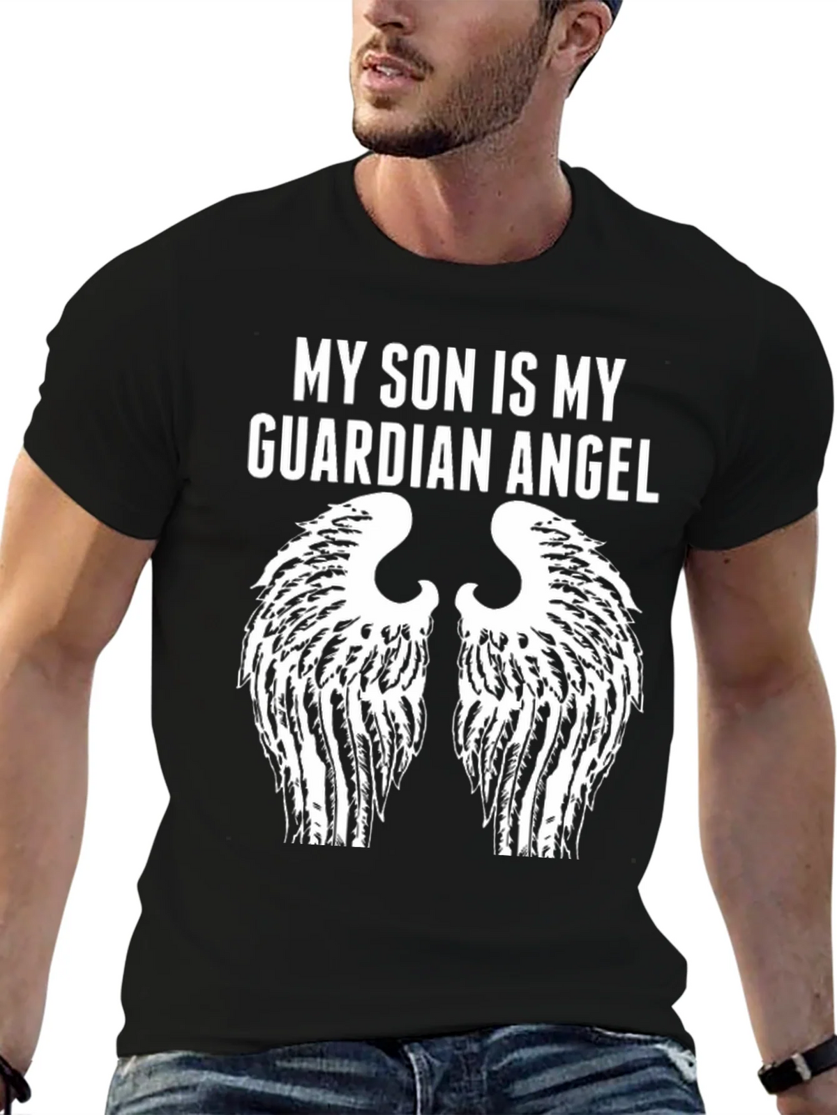 My Son is My Guardian Angel T-Shirt product image 6