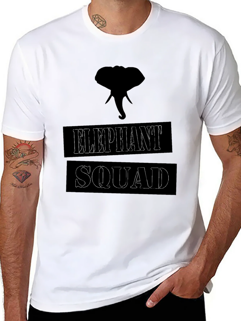 Elephant Squad Graphic T-Shirt - Black product image 7