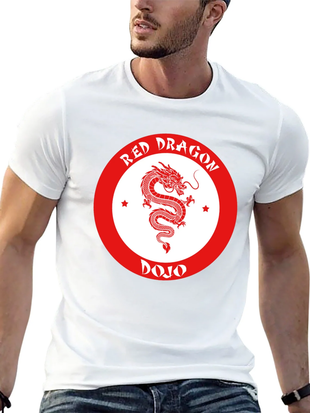 Red Dragon Dojo Black T-Shirt Martial Arts Graphic Tee product image 10