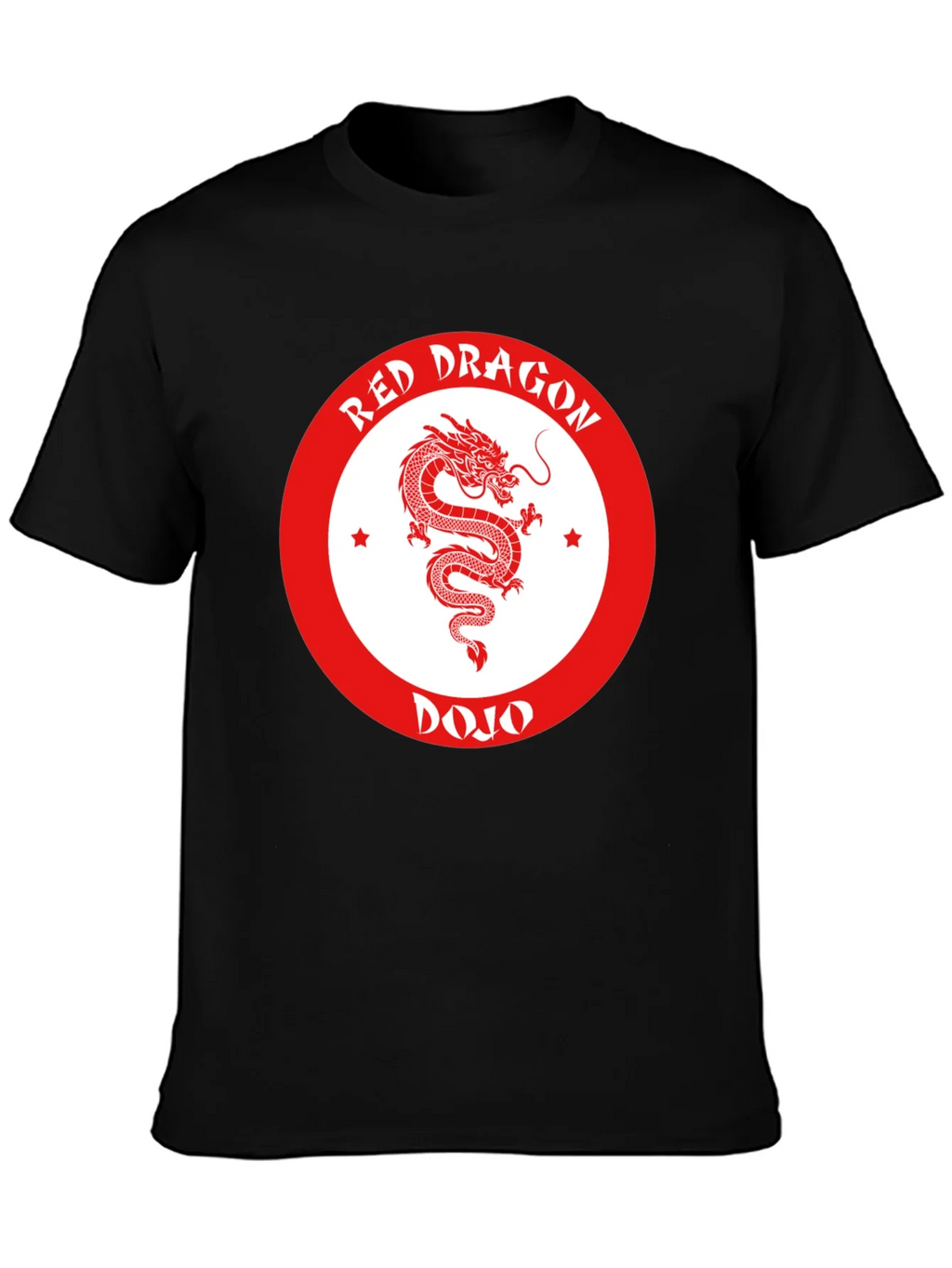 Red Dragon Dojo Black T-Shirt Martial Arts Graphic Tee product image 3