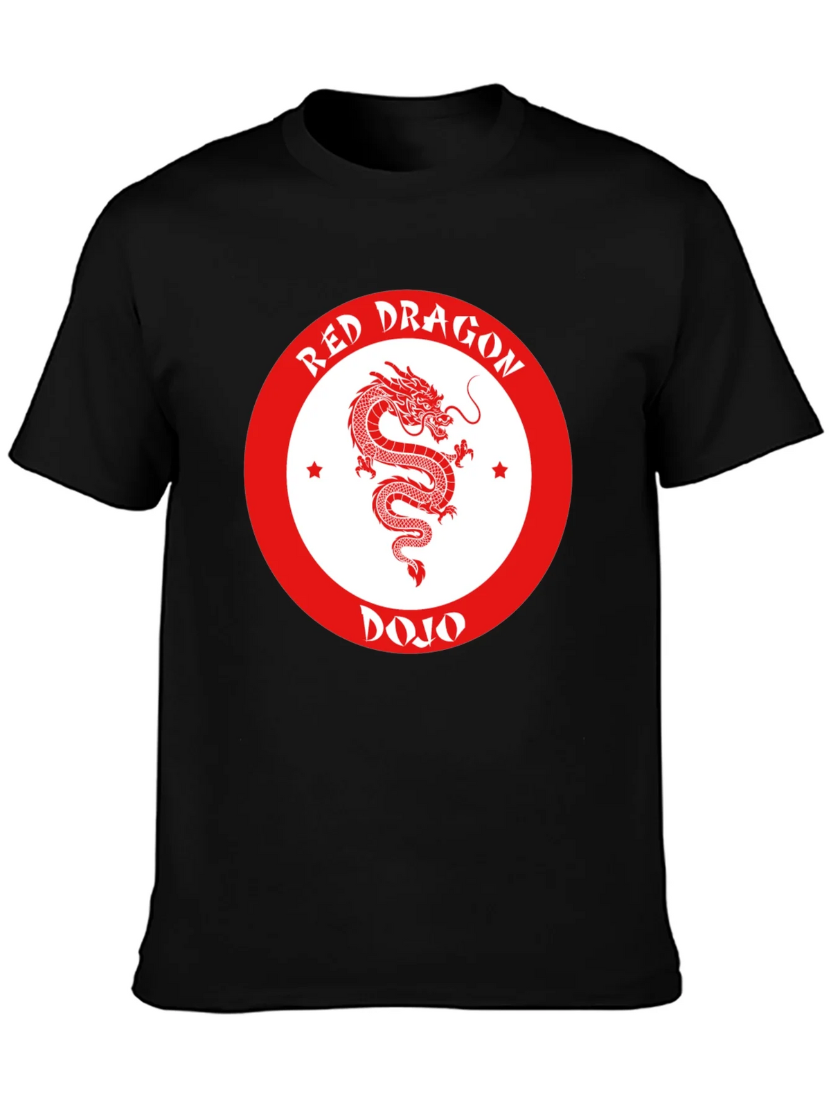 Red Dragon Dojo Black T-Shirt Martial Arts Graphic Tee product image 3
