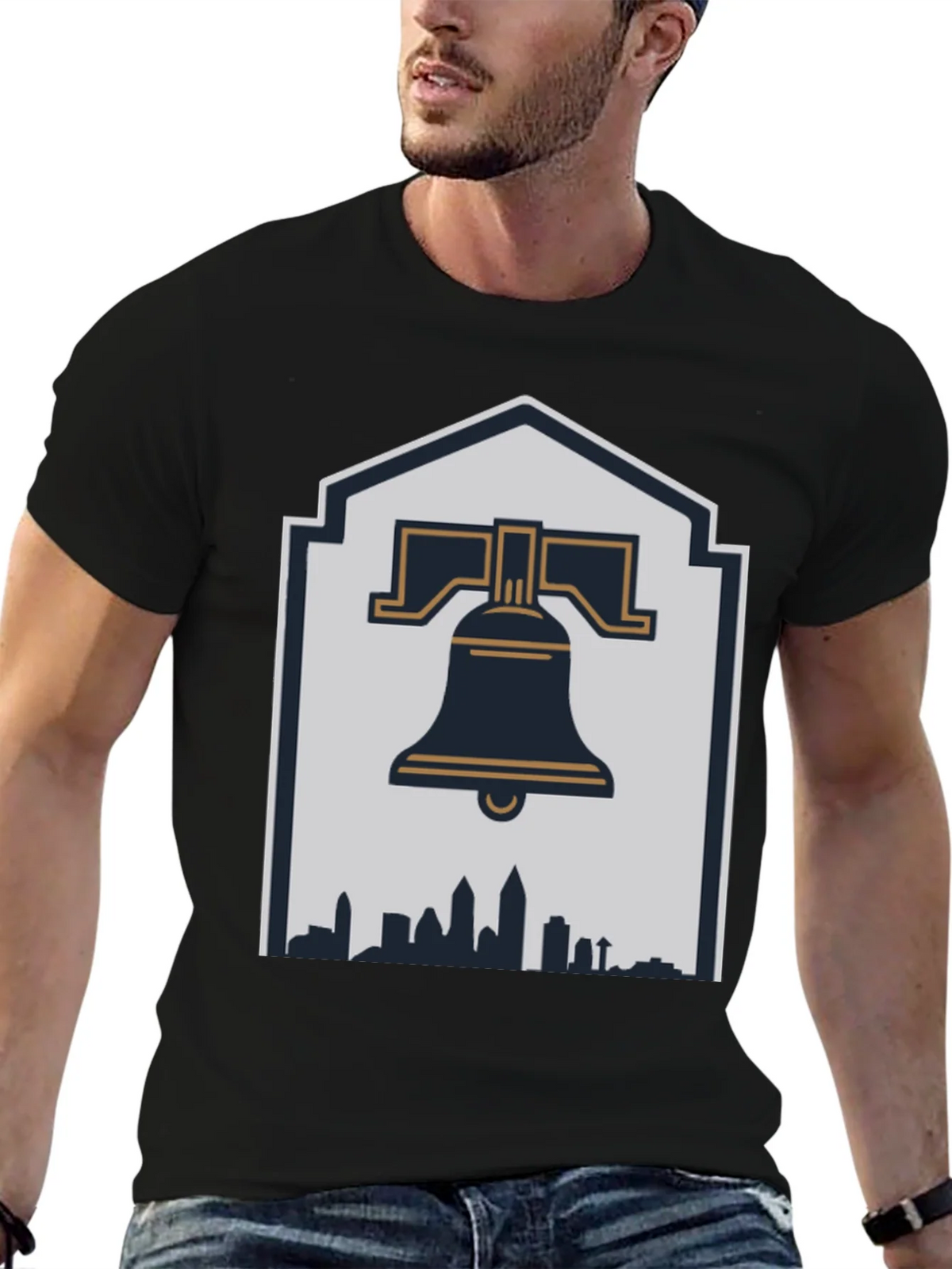 Liberty Bell Skyline Graphic T-Shirt product image 6