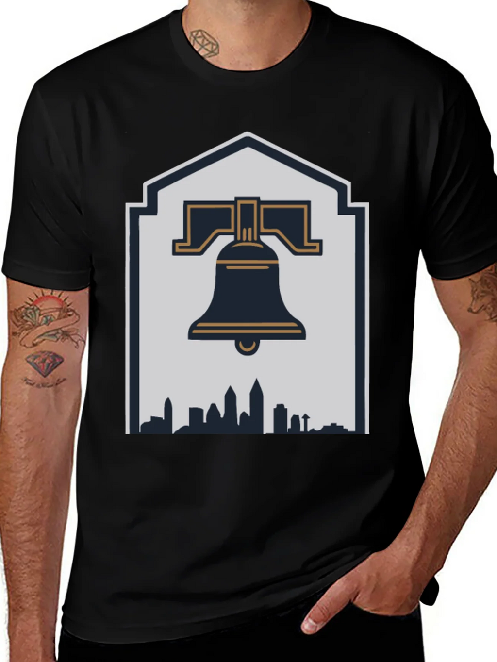 Liberty Bell Skyline Graphic T-Shirt product image 1