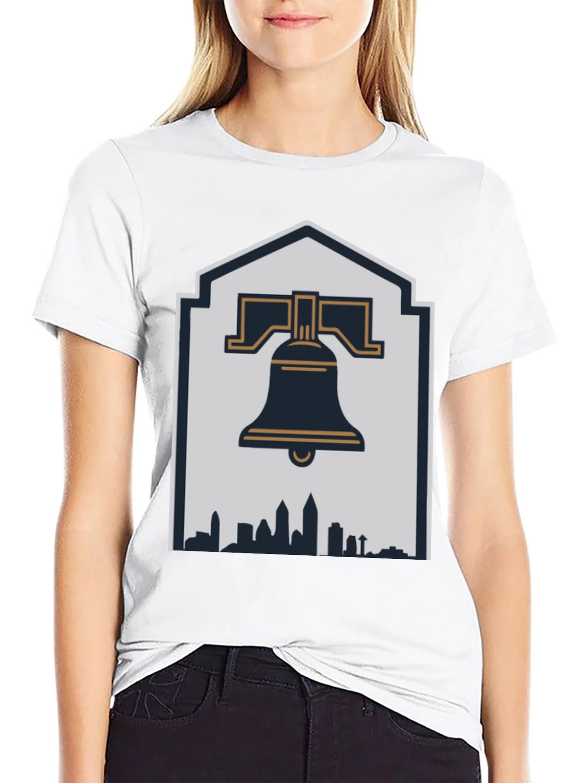 Liberty Bell Skyline Graphic T-Shirt product image 8