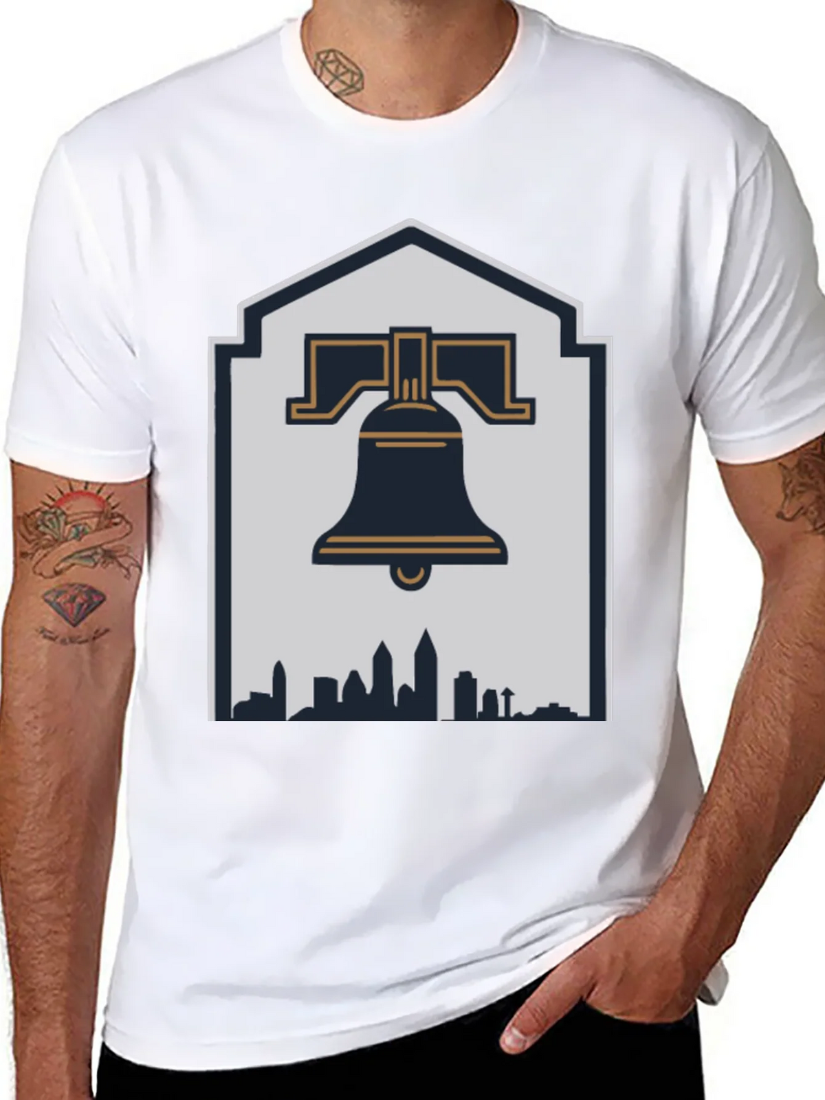 Liberty Bell Skyline Graphic T-Shirt product image 7