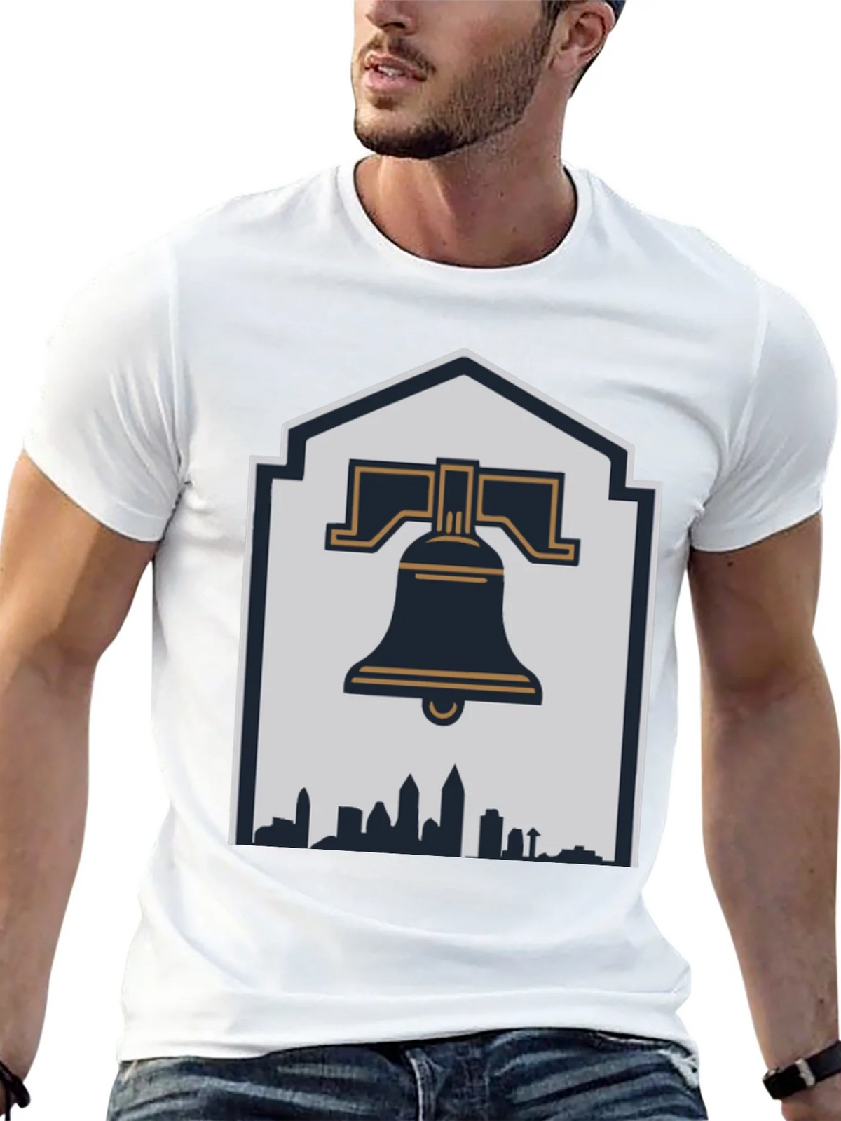 Liberty Bell Skyline Graphic T-Shirt product image 11
