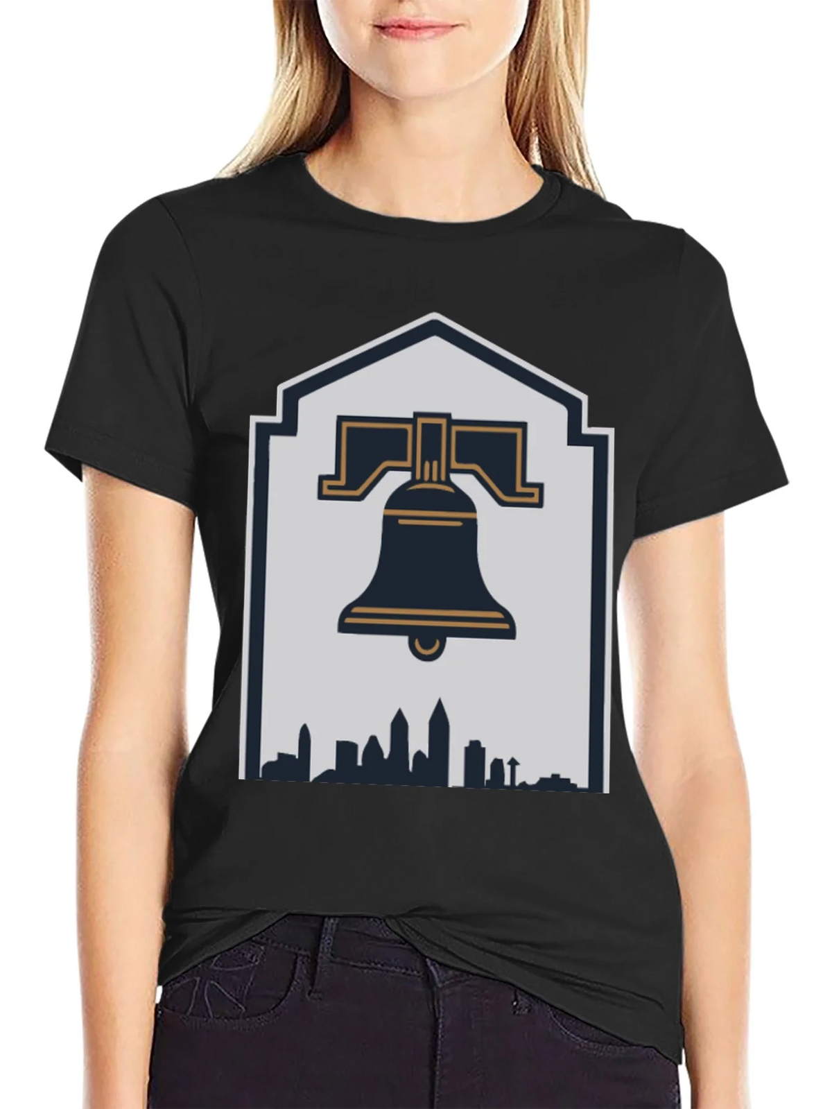 Liberty Bell Skyline Graphic T-Shirt product image 2