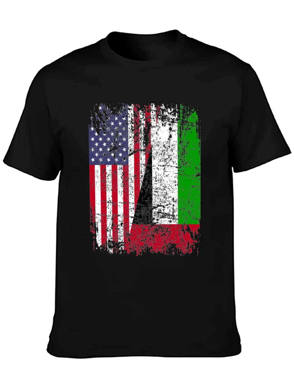 USA Italy Heritage Flag Graphic T-Shirt product image 3
