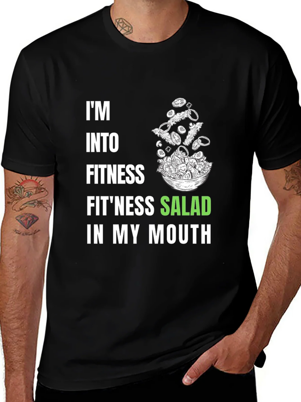 Fitness Salad Graphic Tee - Black product image 1