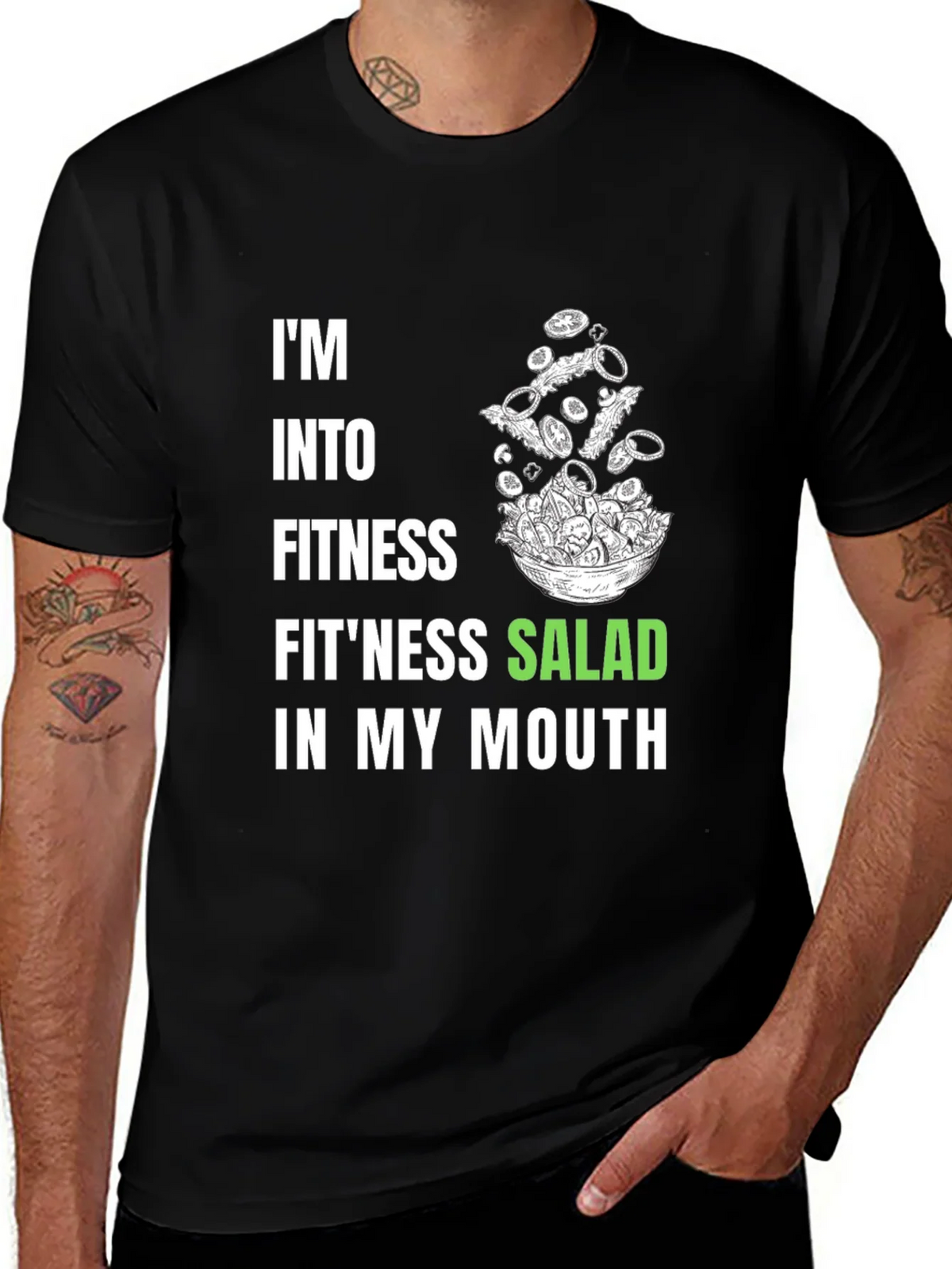 Fitness Salad Graphic Tee - Black product image 1