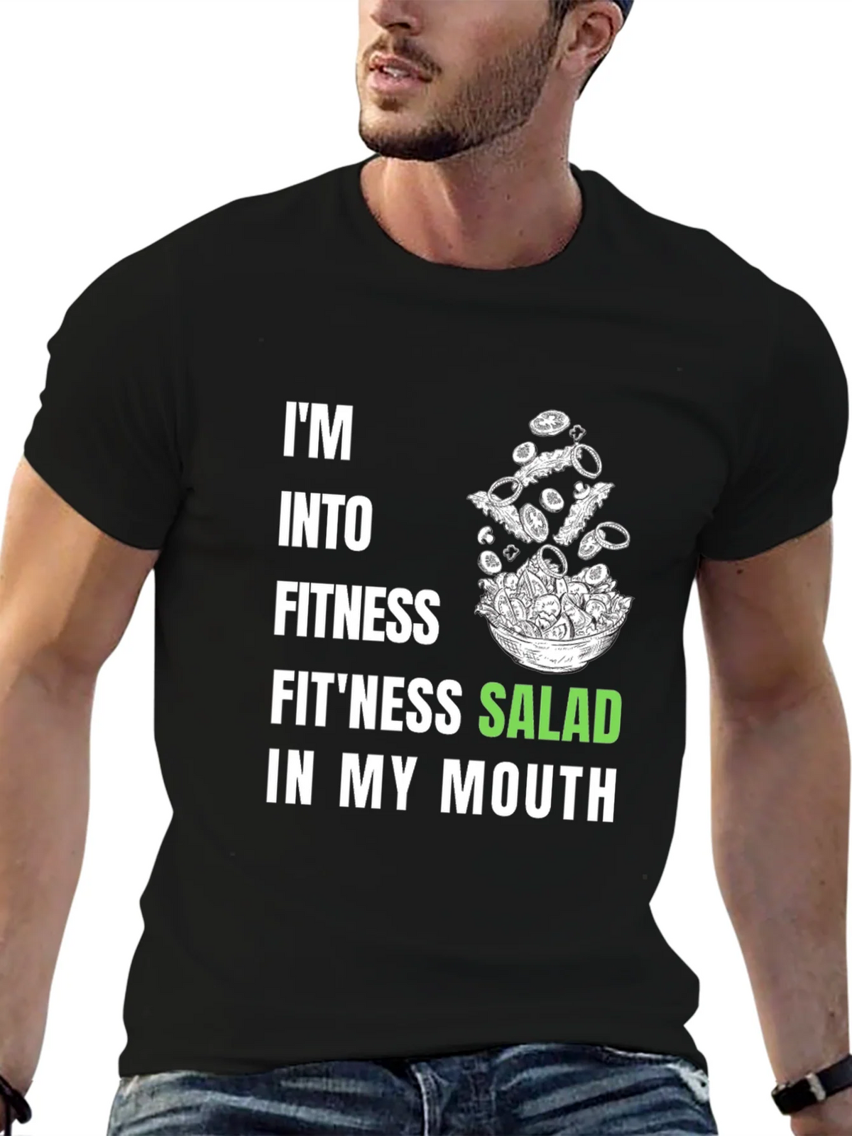 Fitness Salad Graphic Tee - Black product image 3