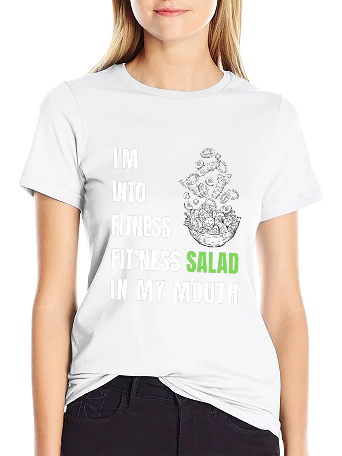 Fitness Salad Graphic Tee - Black product image 5