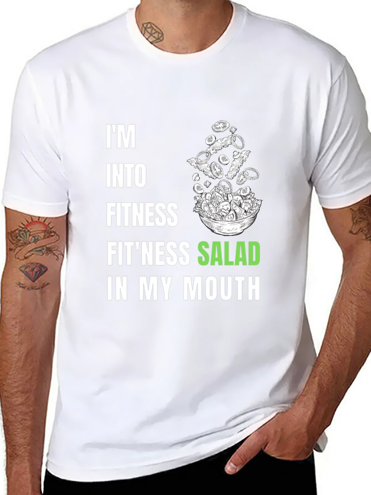 Fitness Salad Graphic Tee - Black product image 4