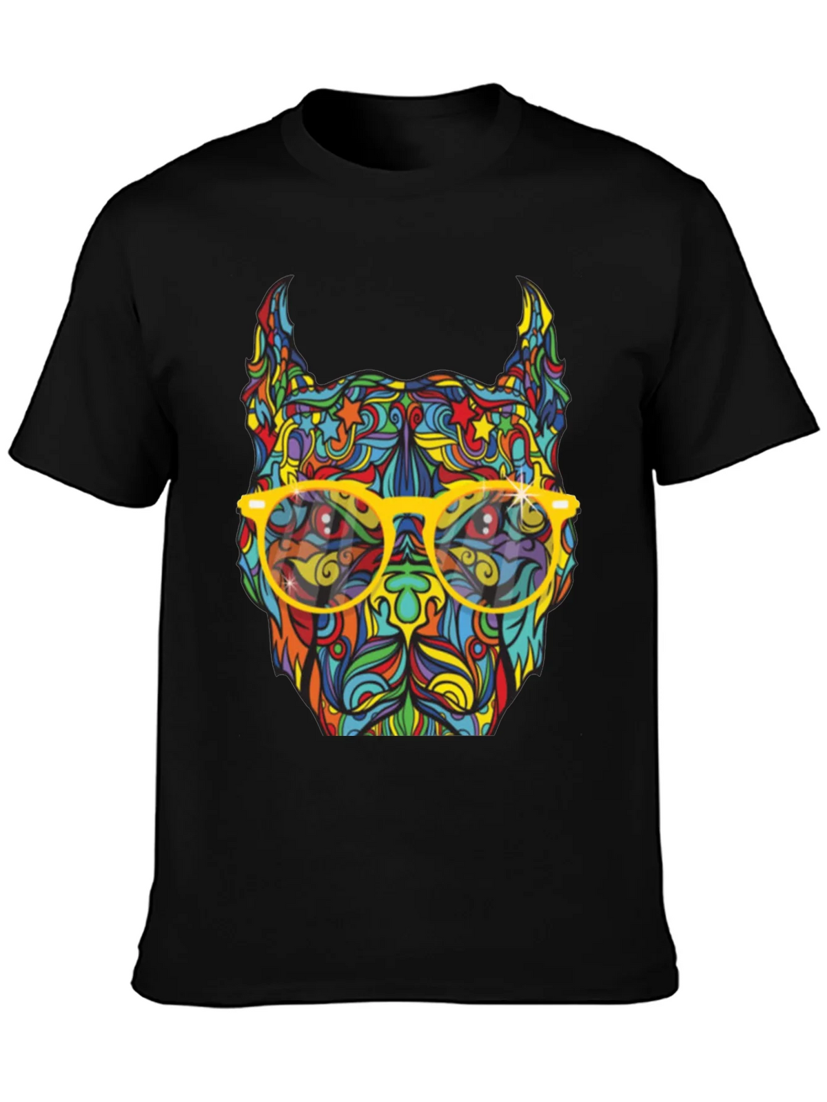 Colorful Pitbull Graphic T-Shirt product image 3