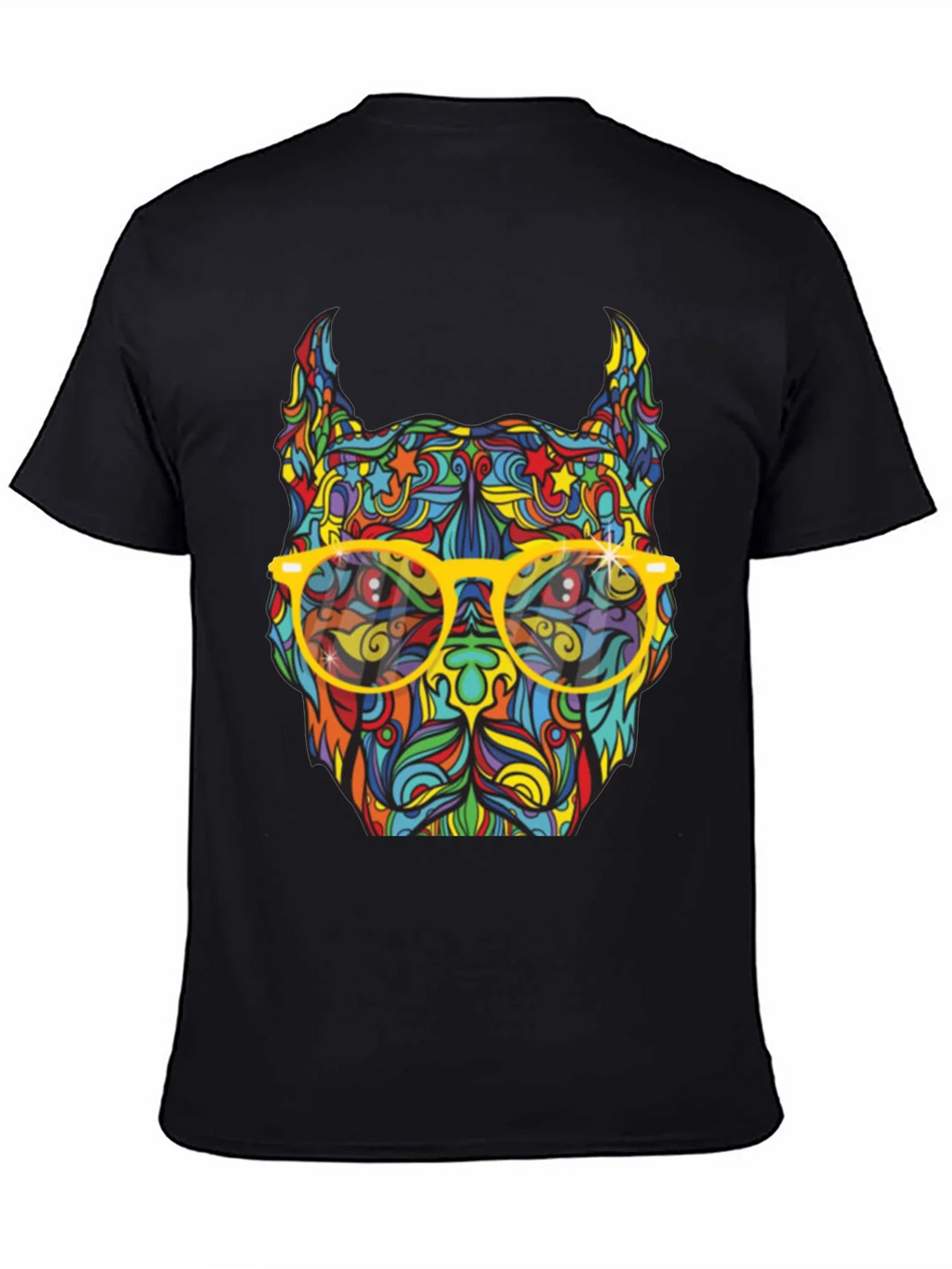 Colorful Pitbull Graphic T-Shirt product image 4