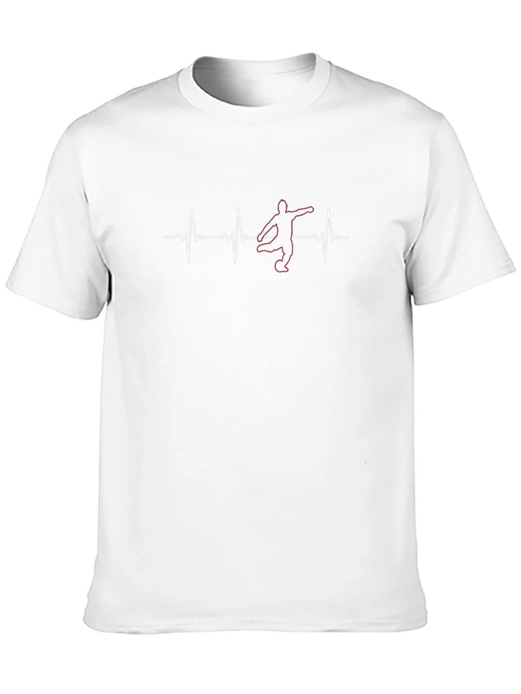 Soccer Heartbeat T-Shirt - Black Graphic Tee product image 9