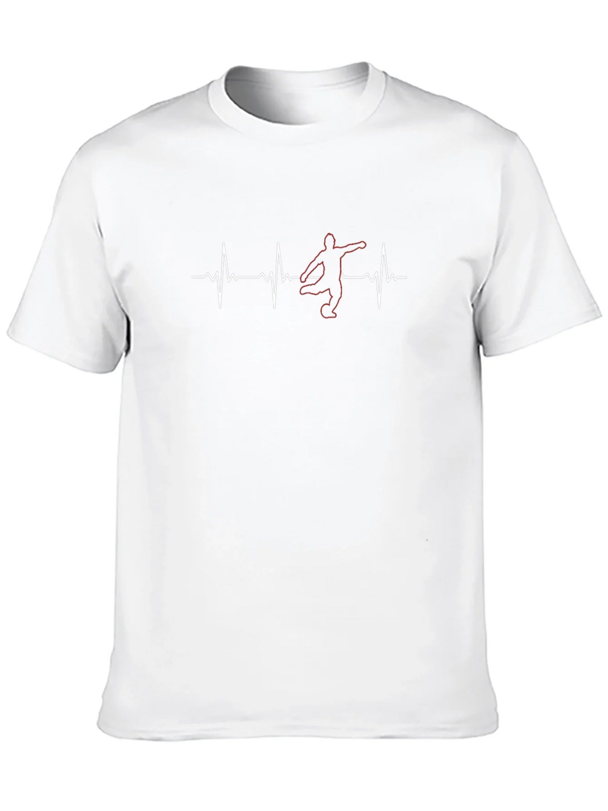 Soccer Heartbeat T-Shirt - Black Graphic Tee product image 9