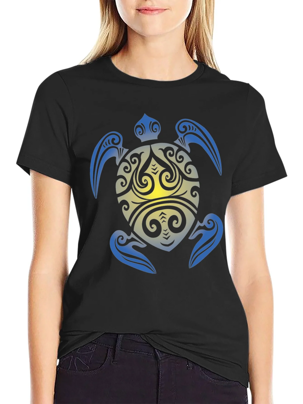 Tribal Turtle Graphic T-Shirt product image 2