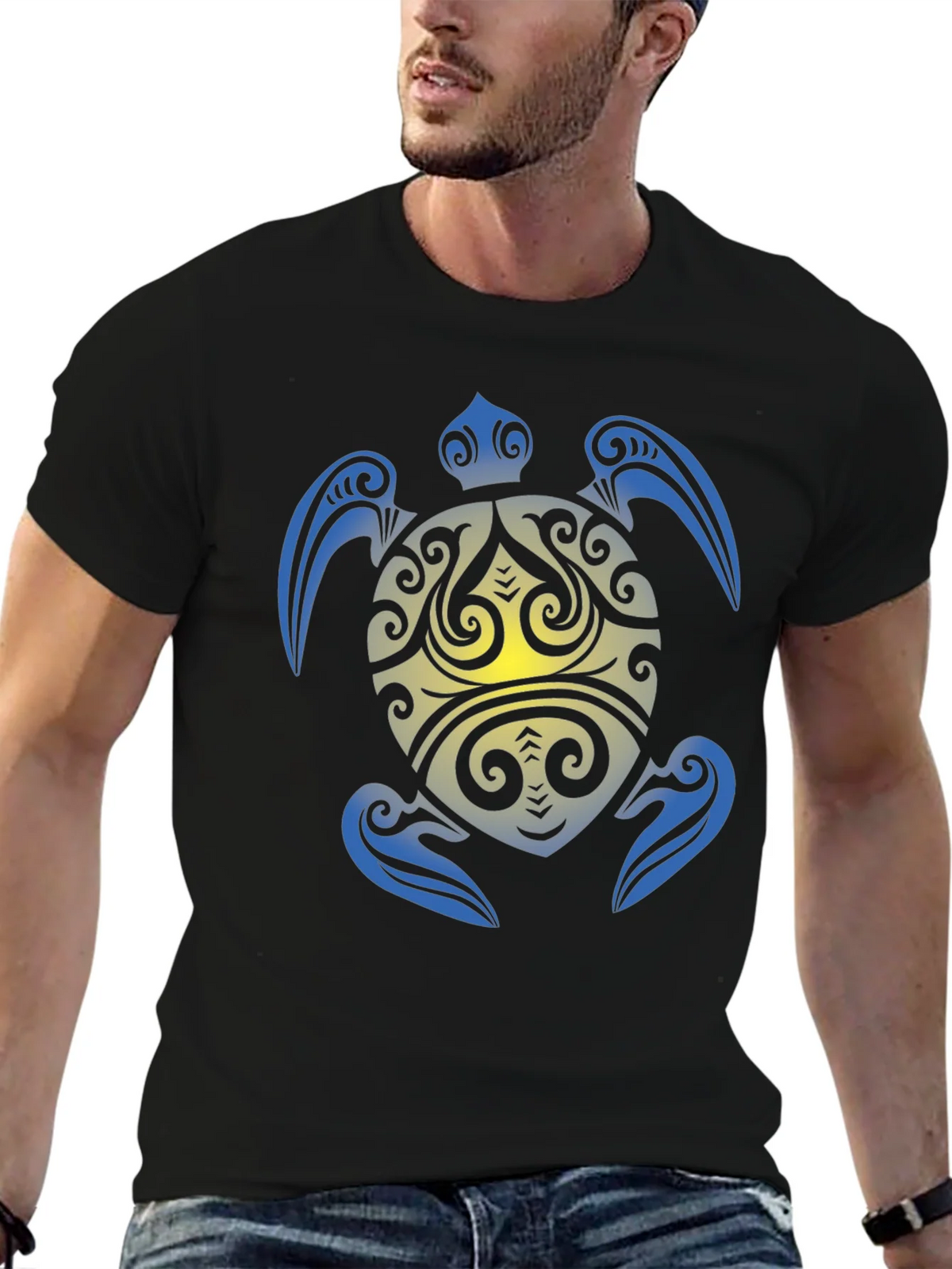 Tribal Turtle Graphic T-Shirt product image 6