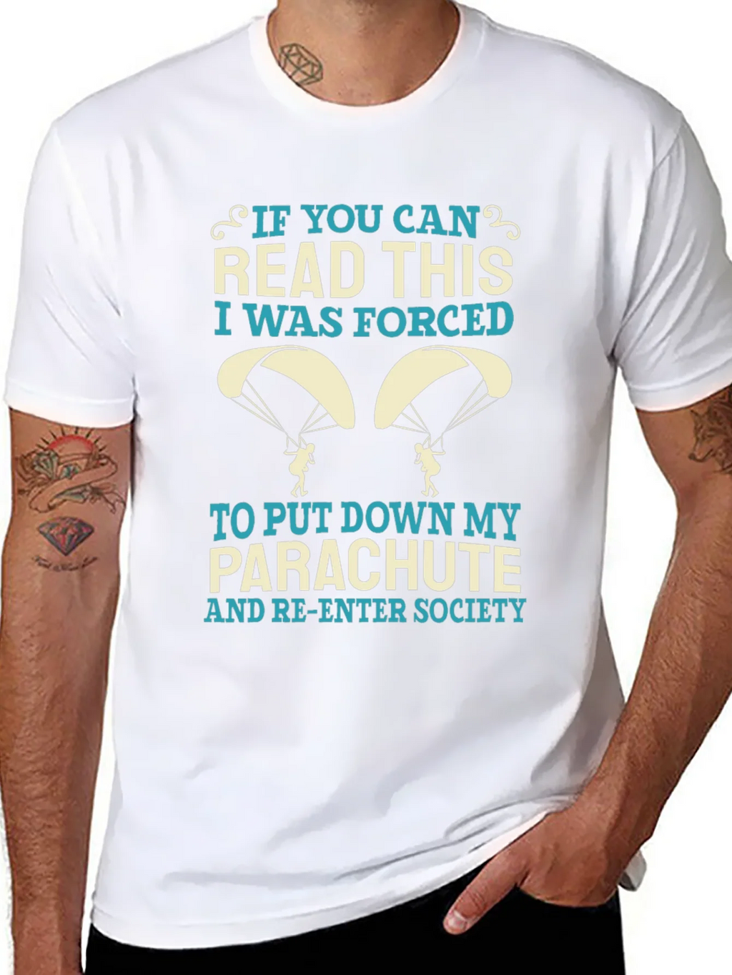 Funny Parachute T-Shirt - Forced Re-Entry Tee product image 7