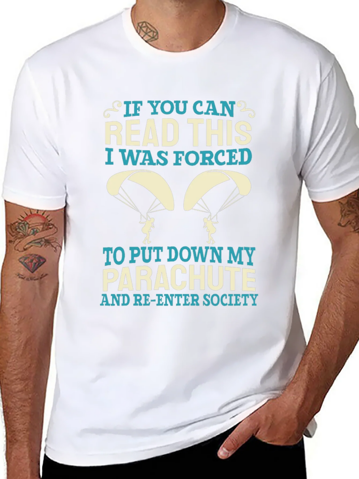Funny Parachute T-Shirt - Forced Re-Entry Tee product image 7