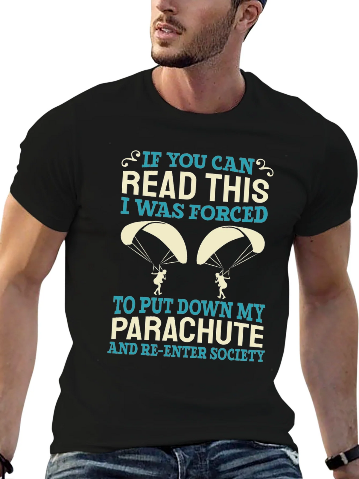 Funny Parachute T-Shirt - Forced Re-Entry Tee product image 6