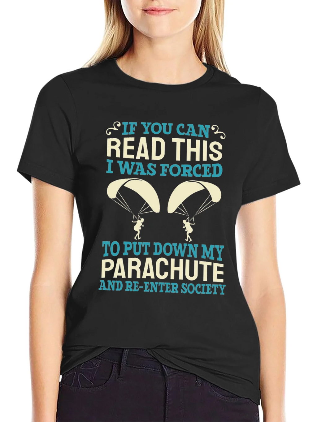 Funny Parachute T-Shirt - Forced Re-Entry Tee product image 2