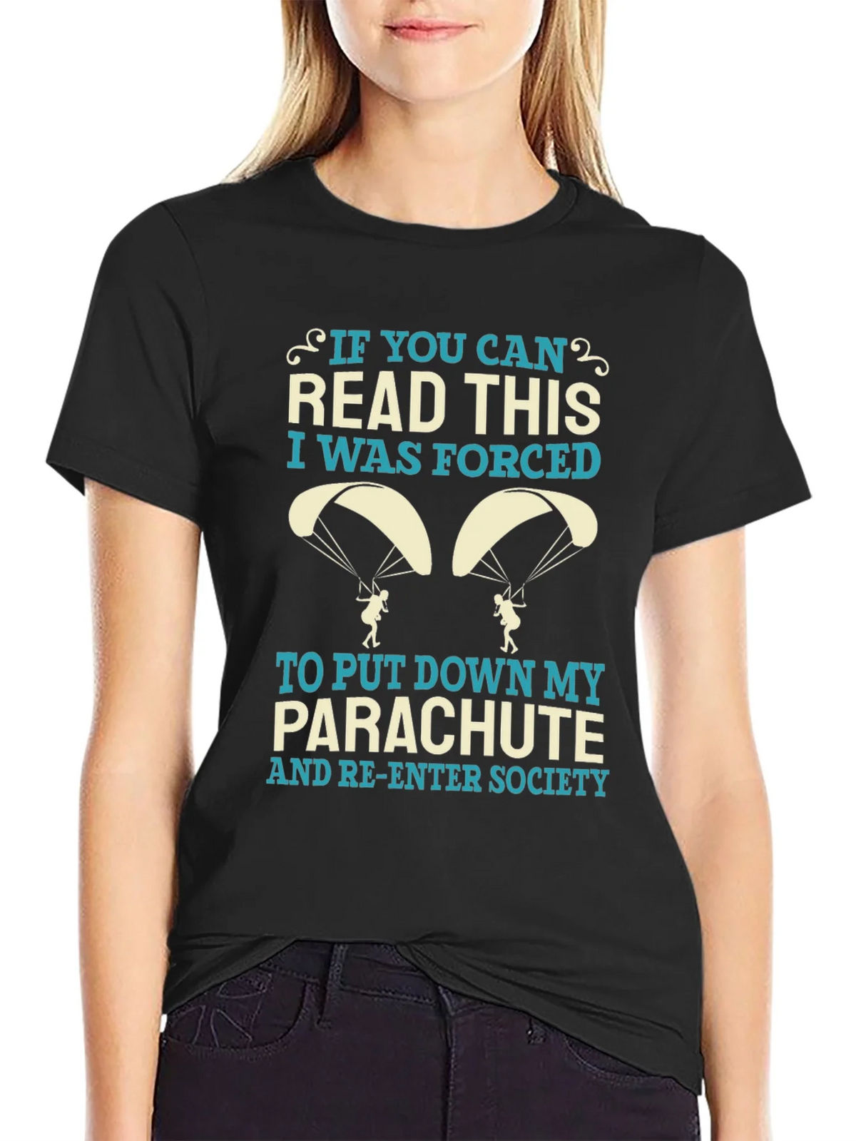 Funny Parachute T-Shirt - Forced Re-Entry Tee product image 2
