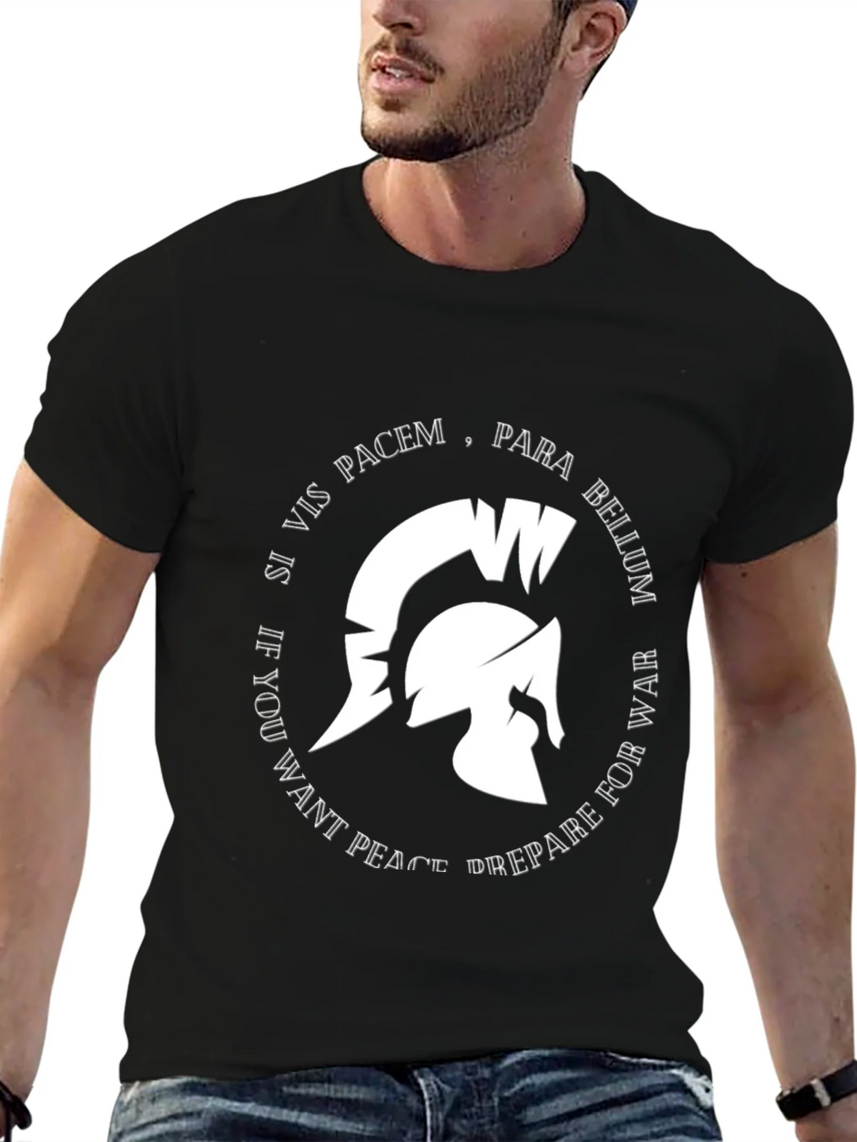 Spartan Helmet Tee - If You Want Peace Prepare for War product image 6