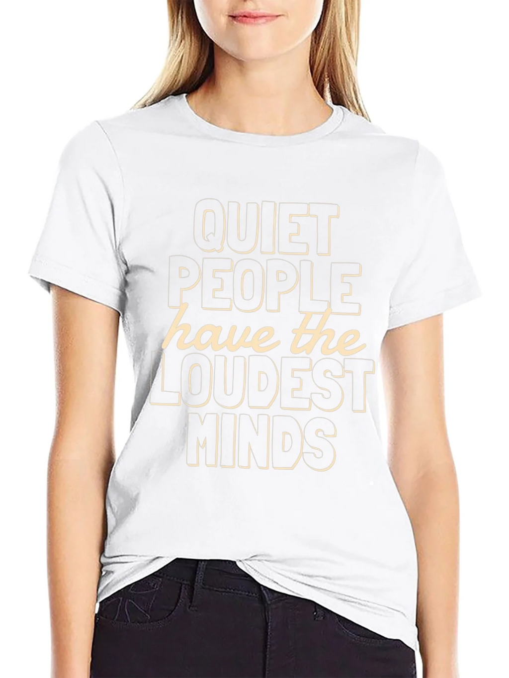 Quiet People Loudest Minds Graphic Tee - Black product image 8
