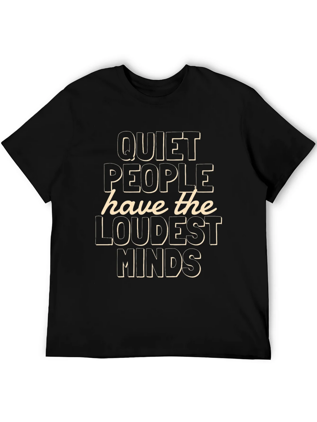 Quiet People Loudest Minds Graphic Tee - Black product image 5