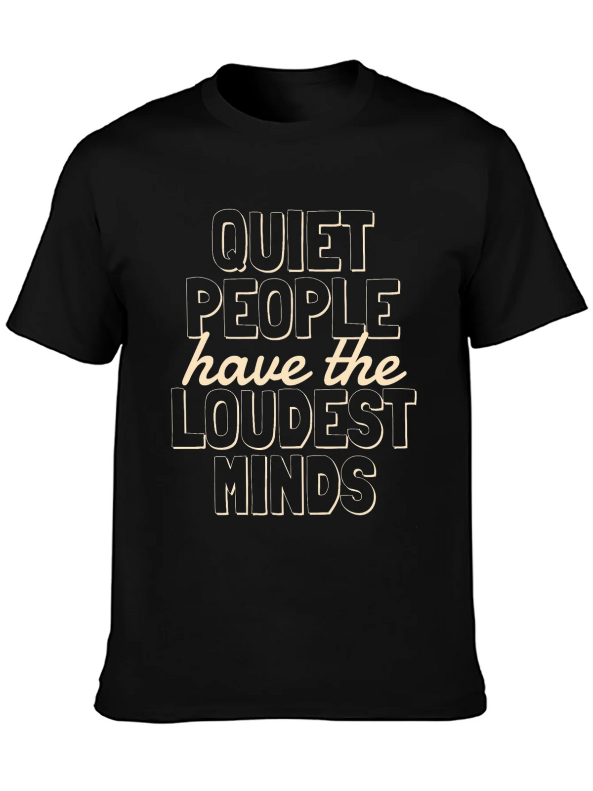 Quiet People Loudest Minds Graphic Tee - Black product image 3