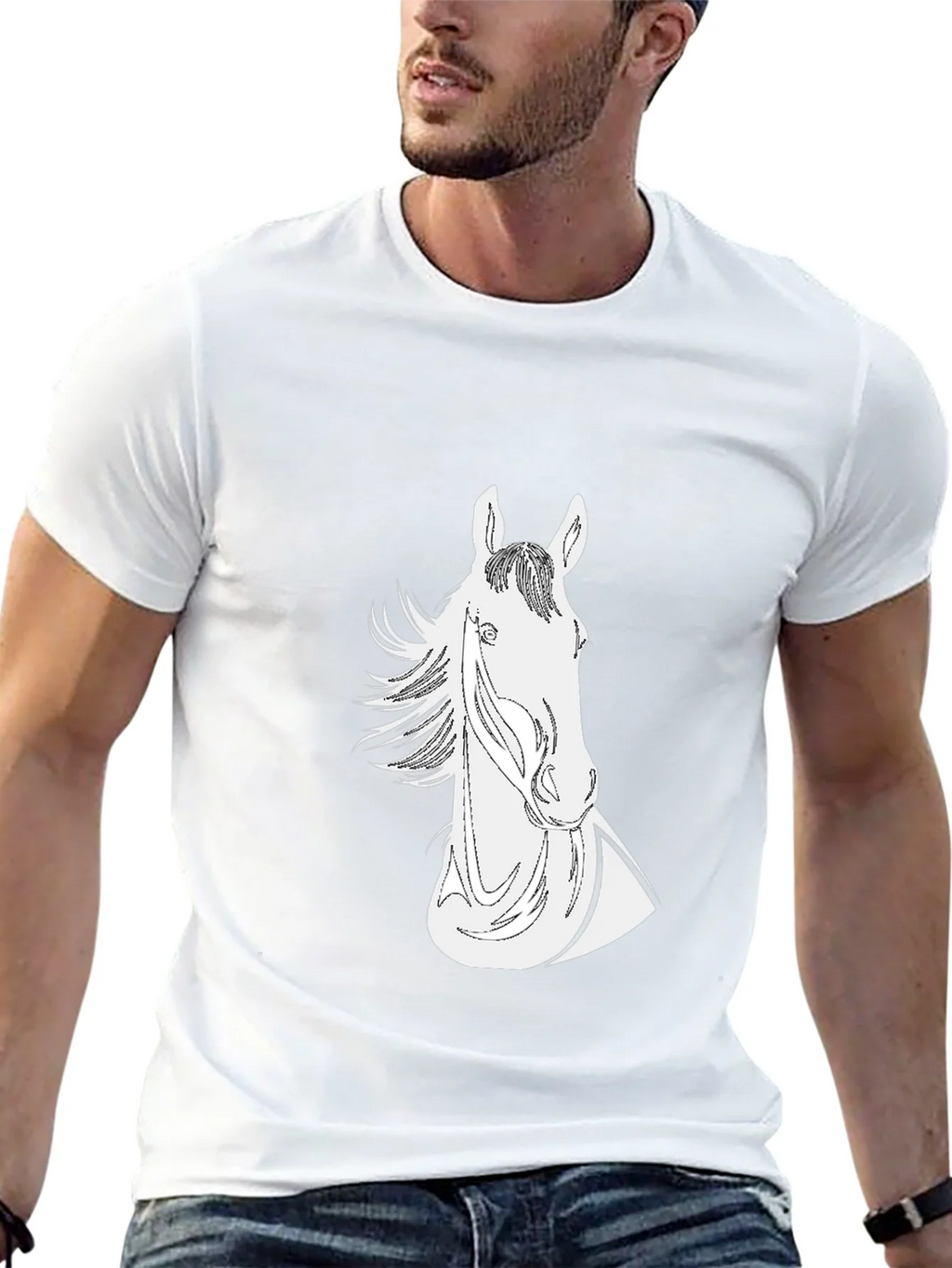 Black Horse Graphic Tee - Stylish and Unique! product image 12