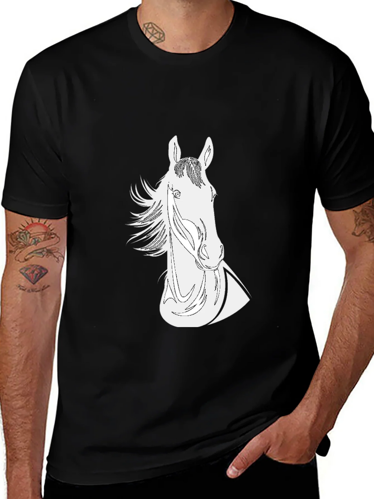 Black Horse Graphic Tee - Stylish and Unique! product image 1