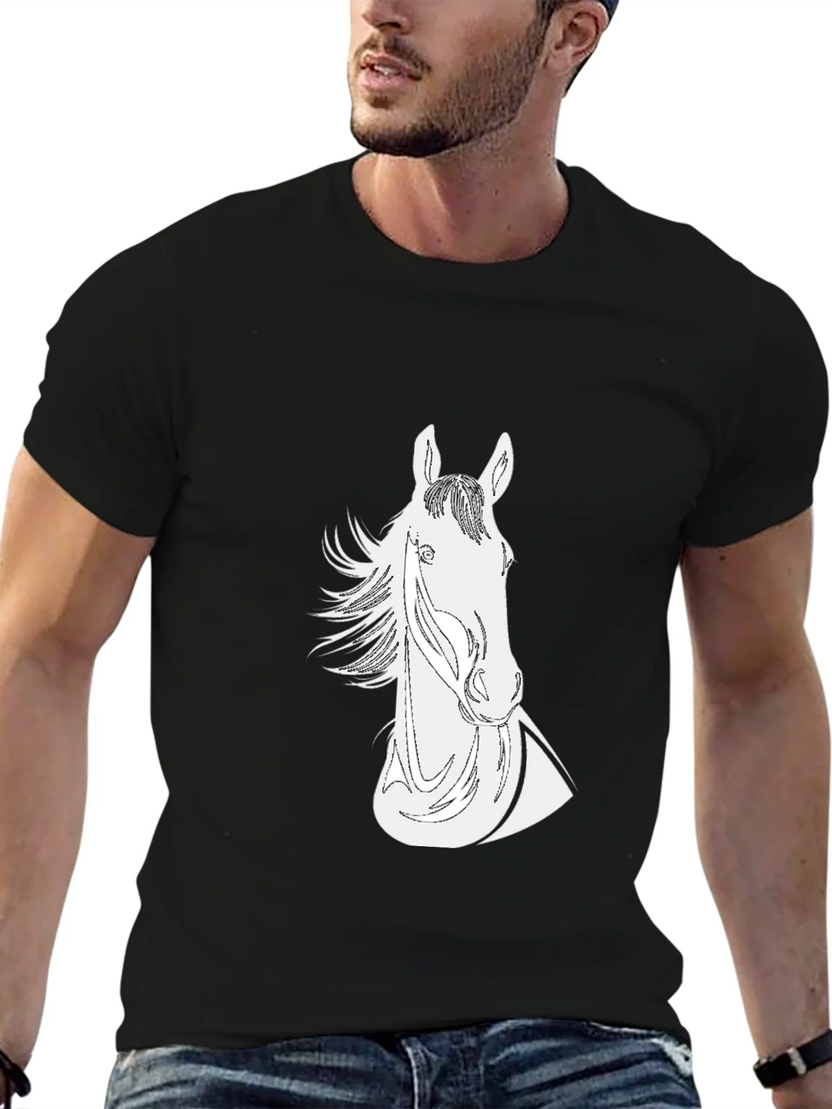 Black Horse Graphic Tee - Stylish and Unique! product image 6