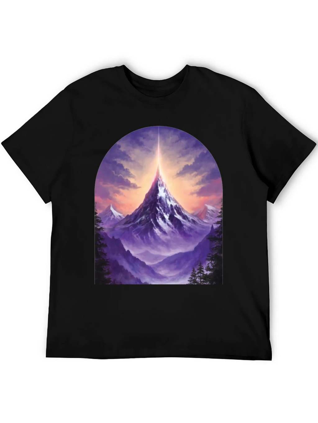Mountain Peak Graphic Tee - Black product image 5