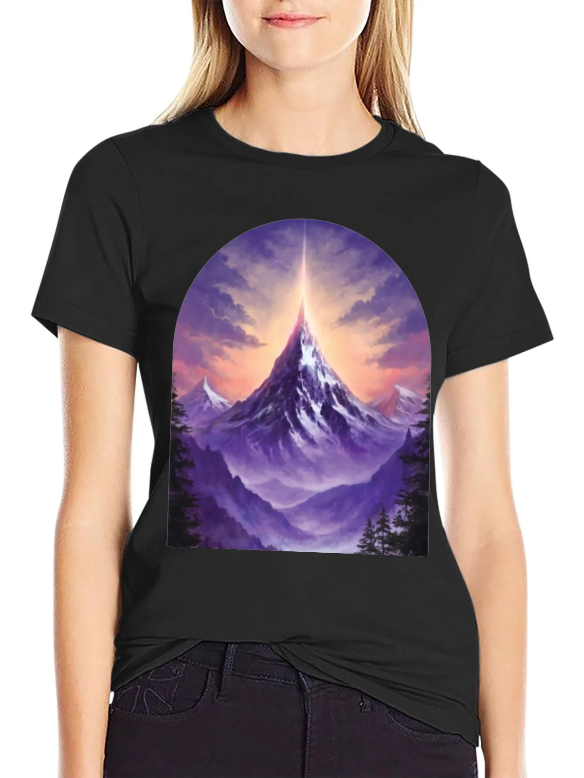 Mountain Peak Graphic Tee - Black product image 2
