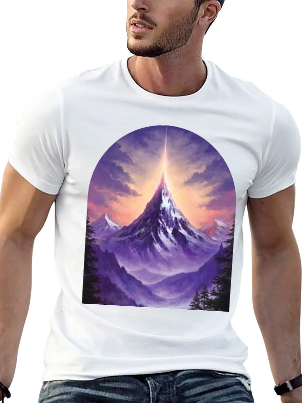 Mountain Peak Graphic Tee - Black product image 12