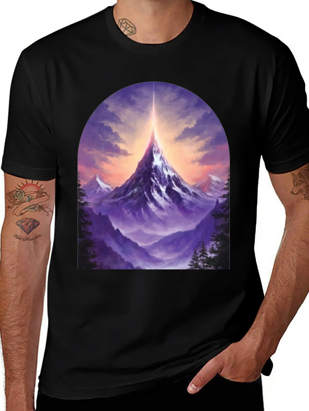 Mountain Peak Graphic Tee - Black product image 1