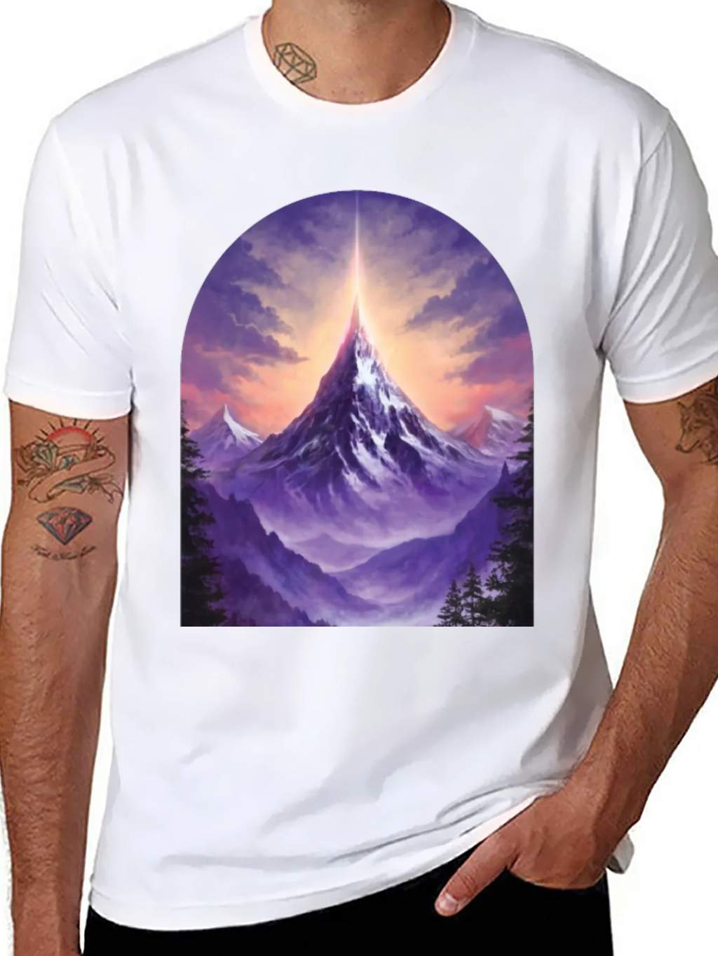 Mountain Peak Graphic Tee - Black product image 7