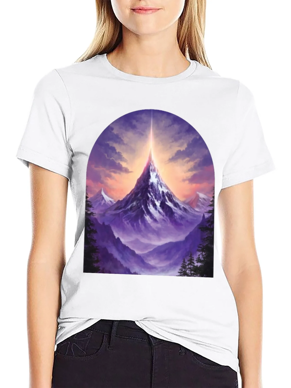Mountain Peak Graphic Tee - Black product image 8