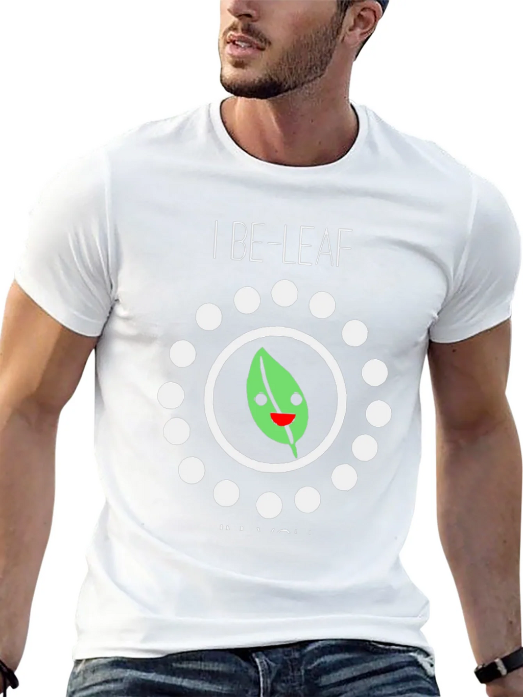 I Be-Leaf In You Graphic Tee - Black Cotton T-Shirt product image 12