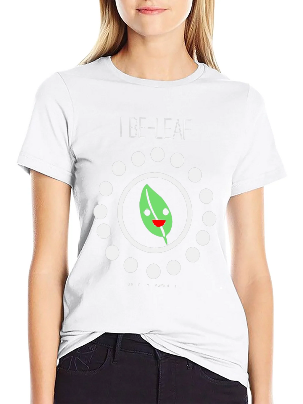 I Be-Leaf In You Graphic Tee - Black Cotton T-Shirt product image 8