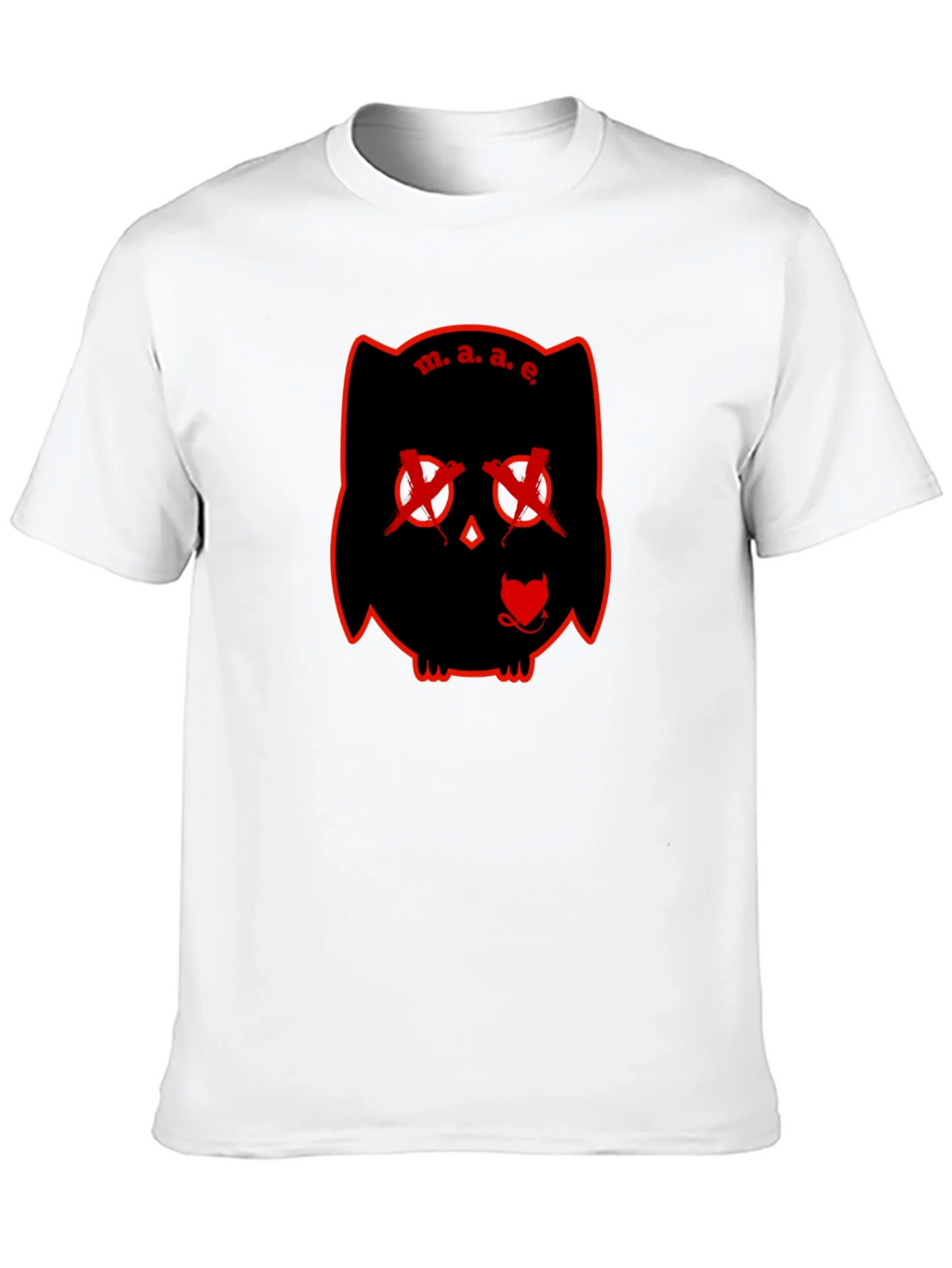 M.A.E. Owl Graphic Print Black T-Shirt product image 9