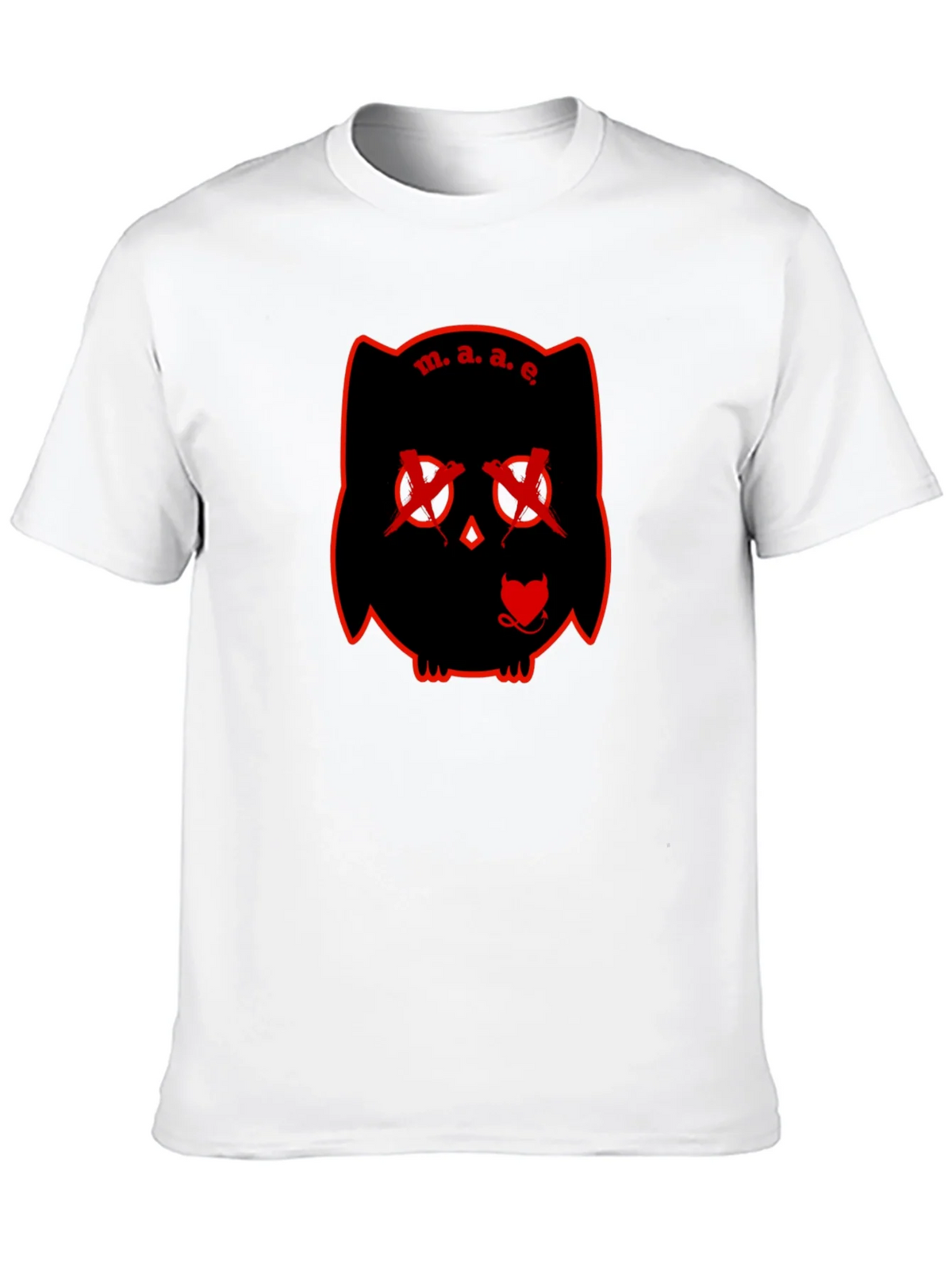 M.A.E. Owl Graphic Print Black T-Shirt product image 9